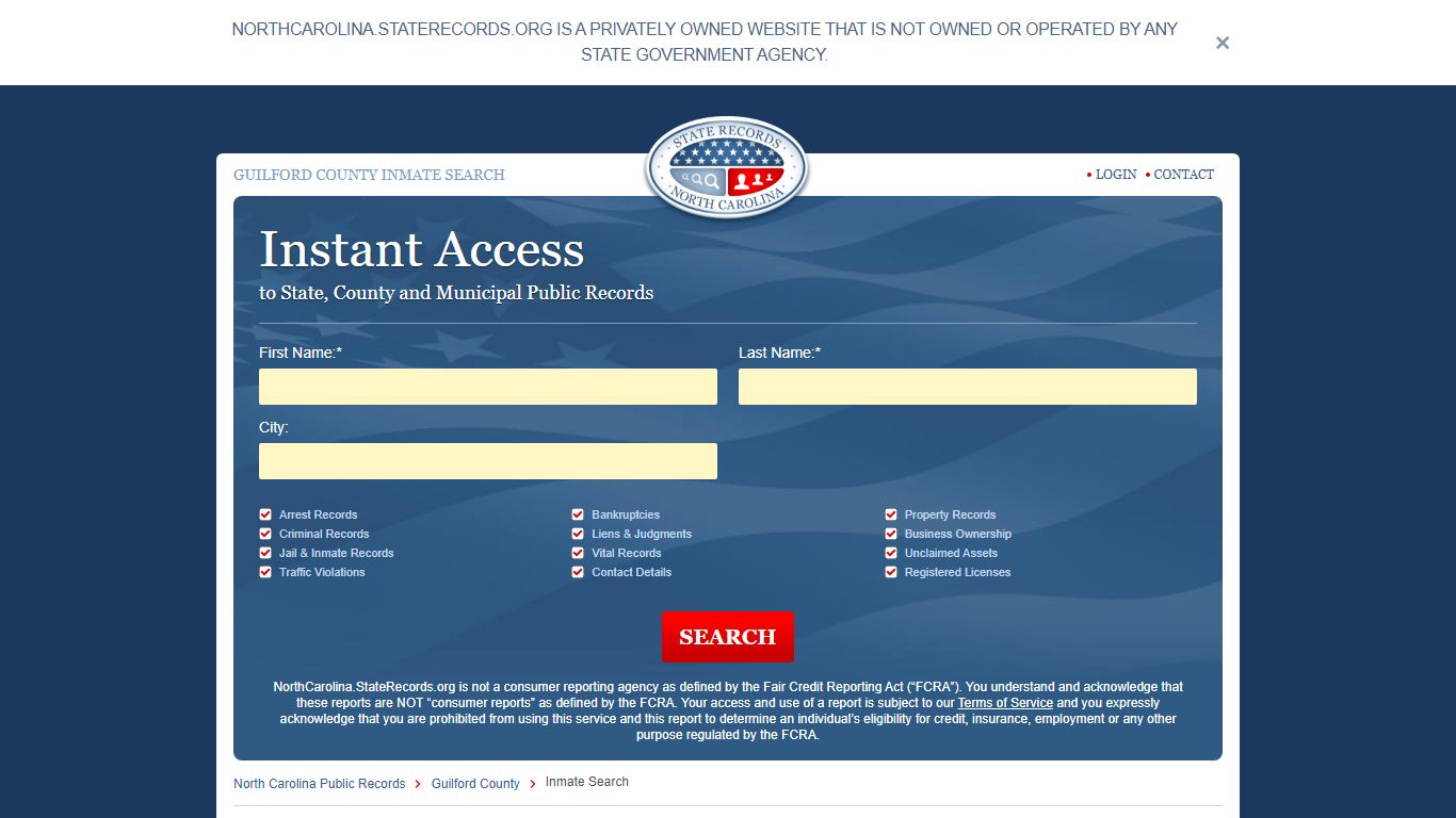 Guilford County, North Carolina Inmate Search | StateRecords.org